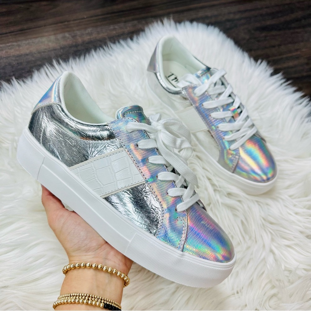 Silver/White sneaker - Picture 4 of 7